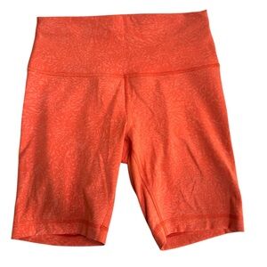 Lululemon Athletica Bright Orange Bike Shorts